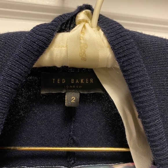 Ted Baker Sweater Navy Blue and Floral - Picture 3 of 3
